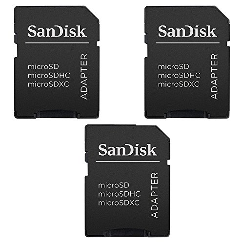 3 Pack – SanDisk microSD microSDHC zu SD SDHC Adapter. Funktioniert mit Speicherkarten bis zu 32 GB Kapazität (Bulk verpackt).