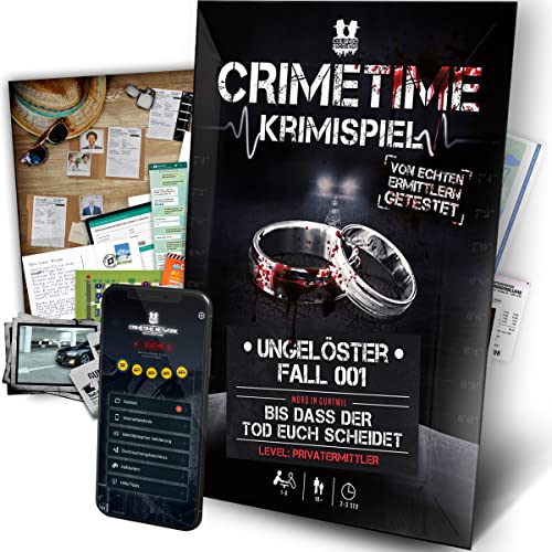 CRIMETIME Krimispiel - Fall 001 - Bis DASS der Tod euch scheidet - Escape Room Spiel - Tatort