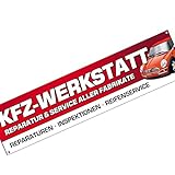 KFZ Werkstatt Spannbanner Banner Werbebanner 2 x 0,5 Meter Plakat