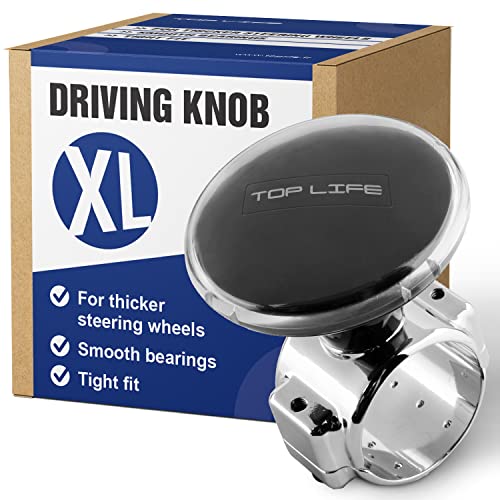 LKW Lenkradknauf - XL-Knauf speziell für dicke Lenkräder - Für LKW, Van, Pickup, Sportlenkräder - Erleichtert Manöver