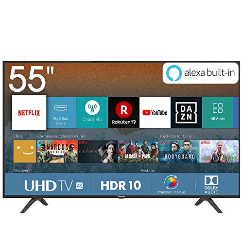 Hisense H55BE7000 138 cm (55 Zoll) Fernseher (4K Ultra HD, HDR, Triple Tuner, Smart-TV, Standard) [Modelljahr 2019]