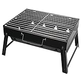 AGM Holzkohlegrill Picknickgrill Edelstahl Kleiner Grill Portable Campinggrill Abnehmbare BBQ Grills für Outdoor Garten Party