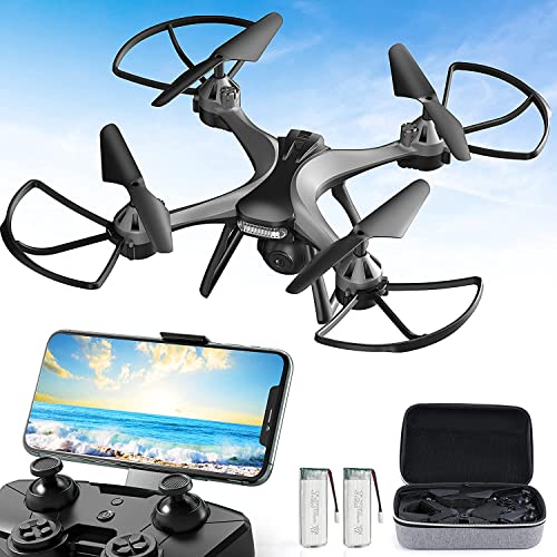Maetot Drohnen Mit 1080P HD Kamera,FPV Quadcopter RC für Kinder Erwachsene Anfänger,Geschenke Jungenspielzeug,Sprachgesten-APP-Steuerung,Ein-Tasten-Anfangsgeschwindigkeitseinstellung, 360°-Flips