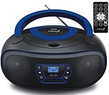 Tragbarer DAB+ CD-Player | Boombox | CD/CD-R | USB | Digitales FM Radio | 30 Speicherplätze | AUX-In | Fernbedienung | Kopfhöreranschluss | Kinder Radio | CD-Radio | Stereoanlage | Kompaktanlage
