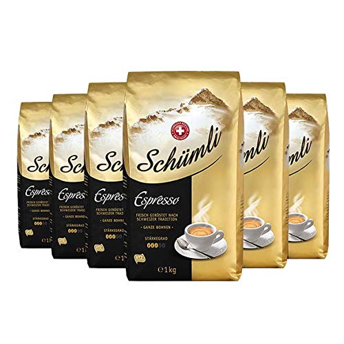 Schu?mli Espresso Ganze Kaffeebohnen 1kg, 6er Pack (6 x 1000 g)