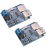 Hailege 2pcs TF Card U Disk Play MP3 Decoder Player Module with Audio Amplifier Audio Decoding Player Module Micro USB 5V Power Supply