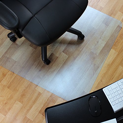 Marvelux Vinyl Bodenschutzmatte für Hartböden, 120 x 150 cm rechteckig Bürostuhlmatte, transparent phthalatfrei PVC unterlage schreibtischstuhl, in verschiedenen Größen erhältlich