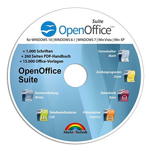 Open Office Suite 2021 Home Student Professional - 100% kompatibel mit Microsoft® Office® Word® und Excel® für Windows 11-10-8-7-Vista-XP