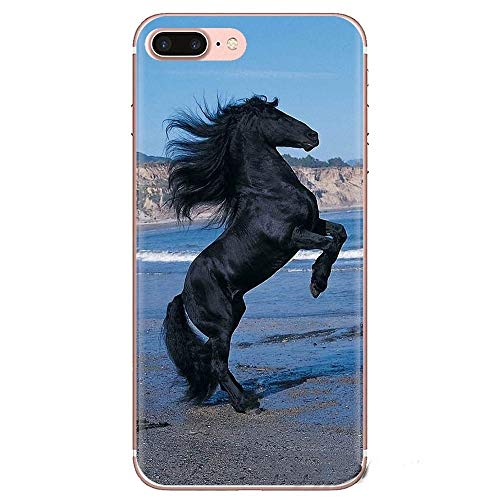 XMCJ. Black Horse for Samsung Galaxy S2 S3 S4 S5 S6 S7 S8 S9 Plus-Note 2 3 4 5 8 Transparent Soft Shell Covers (Color : Images 11, Material : for Galaxy S5 Mini)