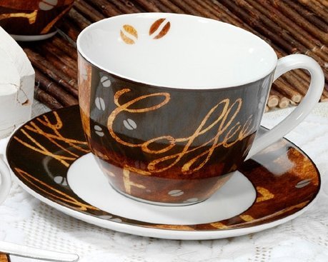 Cappuccino Tassen-Set Chile - Porzellan - mit Untertasse - 2 Stück