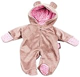 Götz 3402668 Onesie Teddy - Einteiliger Overall Puppenbekleidung Gr. S - 1-teiliges Bekleidungs- und Zubehörset für Babypuppen von 30 - 33 cm