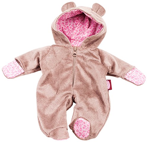 Götz 3402668 Onesie Teddy - Einteiliger Overall Puppenbekleidung Gr. S - 1-teiliges Bekleidungs- und Zubehörset für Babypuppen von 30-33 cm