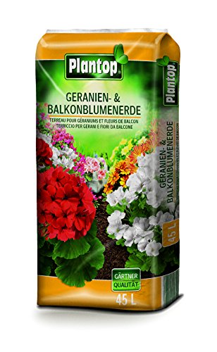 Plantop Geranienerde & Balkonblumenerde 45 Liter Blumenerde Balkonblumen Erde