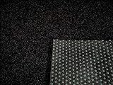 Rasenteppich Kunstrasen Premium schwarz grau Weich Meterware, verschiedene Größen, mit Drainage-Noppen, wasserdurchlässig (400x300 cm)