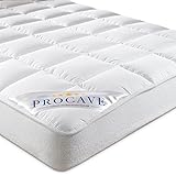 PROCAVE Micro-Comfort Matratzen-Bett-Schoner weiß 180x200 cm mit Spannumrandung | Höhe bis 30cm | Auch für Boxspring-Betten und Wasser-Betten geeignet | Microfaser | 100% Polyester | Matratzen-Auflage