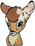 MQ Bambi Kopf - Aufnäher Aufbügler Applikation Patch - ca. 6 x 8 cm