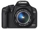 Canon EOS 450D SLR-Digitalkamera (12 MP, LiveView, Kit inkl. EF-S 18-55mm IS Objektiv, bildstabilisiert)