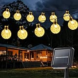Goodia Solar Lichterkette Aussen, 6.5M 30 Led Lichterkette Außen Solar 8 Modi Lichterkette Aussen Solar Wasserfest IP65 für Garten, Terrasse, Balkon, Hochzeit, Partys, Weihnachtsbäumen