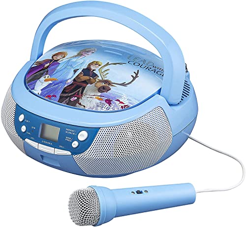 Disney Eiskönigin 2 / Frozen 2 Tragbarer CD-Player mit Radio & Mikrofon für Kinder - eKids FR-430V2