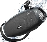 Bluetooth Lautsprecher Groß, W-KING 70W-120W PEAK IPX6 Bluetooth Box Musikbox Lautsprecher Boxen Tragbarer Wasserdicht,Dreifach Passive Strahler-Super Bass/HiFi/DSP/42H/Powerbank/TF/AUX/EQ/Öffner(X10)