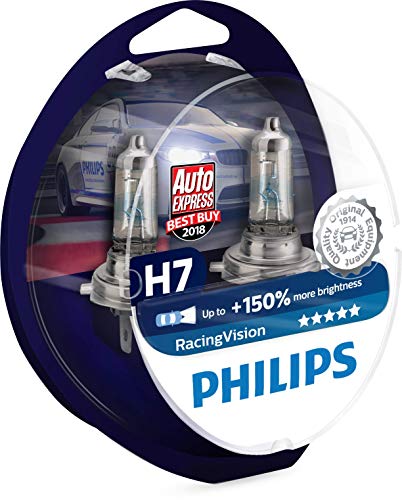 Philips RacingVision +150% H7 Scheinwerferlampe 12972RVS2, Doppelset Twin box