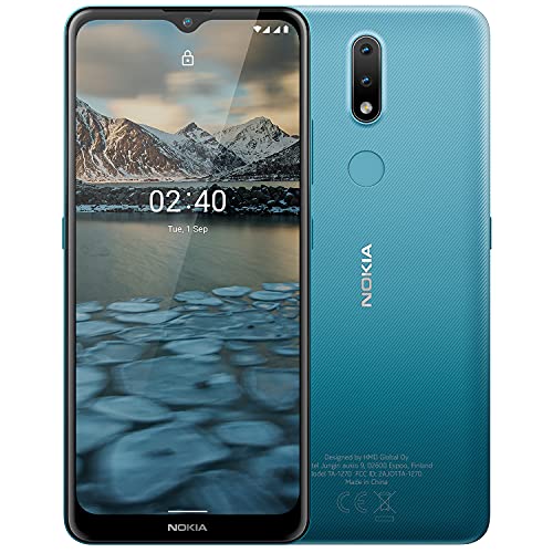 Nokia 2.4 Smartphone mit 6,5 Zoll HD+ Display, Portät- und Nachtmodus, Akku mit 2 Tage Laufzeit, Fingerabdrucksensor, robustes Design, Android 10 und Google-Assistant-Knopf, Fjord