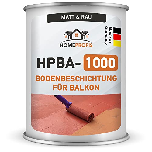 Home Profis® HPBA-1000 Bodenfarbe (matt & rutschfest) für Balkon & Terrasse (5m²) in RAL 7016 Anthrazitgrau – 2K Epoxidharz Bodenbeschichtung Außen wasserdicht für Beton Estrich Holz Fliesen