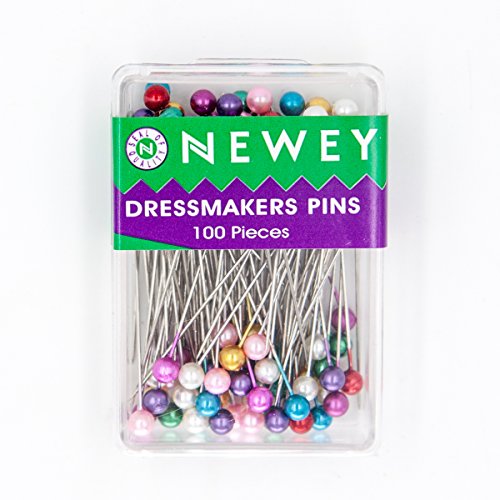 100 Stück UK Colorized Schneiderpuppe Pins mit Perlglanz rund Kopf Dekorative Sewing Tailor