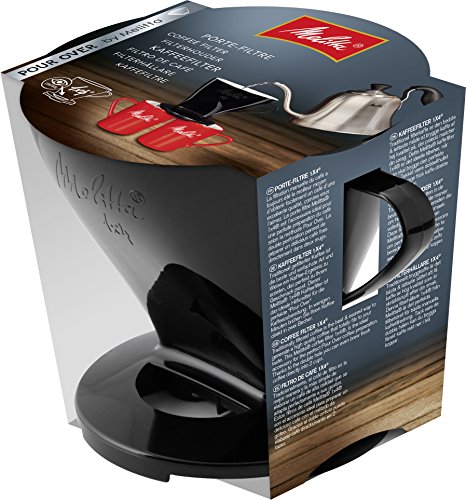 Melitta Kaffeehalter für Filtertüten, Kaffeefilter 1x4 Standard, Kunststoff, Schwarz, 217564