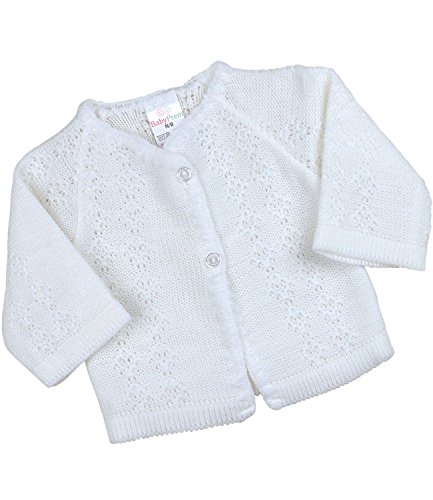 Babyprem Babykleidung StrickJäckchen Pullover Weich Gestrickt 56-62cm 0-3 Monate Weiss