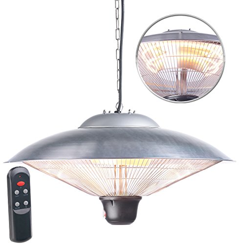 Semptec Urban Survival Technology Wärmelampe: IR-Decken-Heizstrahler mit LED-Licht, Fernbedienung, bis 2.000 W, IP34 (Deckenheizstrahler mit Licht)
