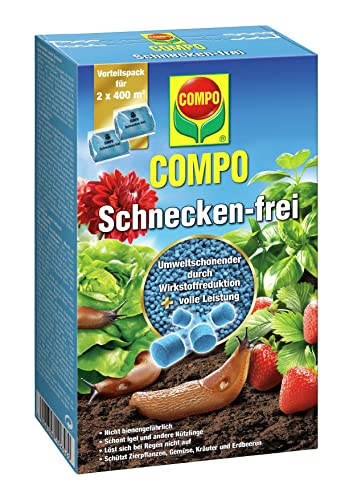 COMPO Schnecken-frei, Streugranulat gegen Nacktschnecken, 2x200 g