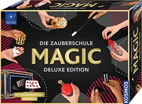 KOSMOS Die Zauberschule MAGIC Deluxe Edition, inkl. Transmediale Zauberbox, 111 Zauber-Tricks, Zauberkasten für Kinder ab 8 Jahre und Erwachsene, Online-Erklär-Videos, bebilderte Anleitung, alle Level