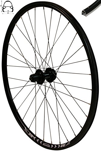 Redondo 28 Zoll Hinterrad Laufrad Fahrrad V-Profil Felge Schwarz 6-Loch Disc