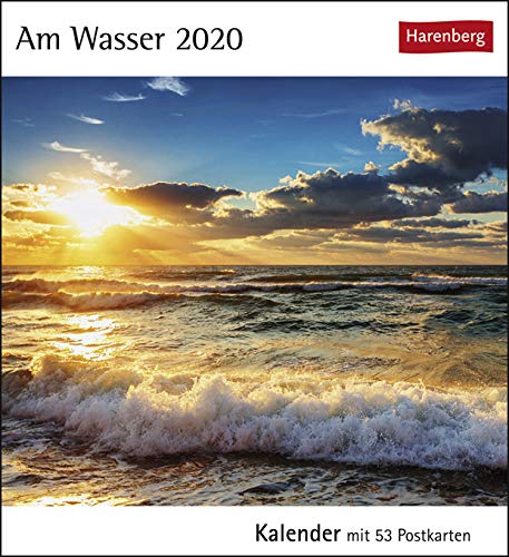 Postkartenkalender Am Wasser - Kalender 2020 - Harenberg-Verlag - mit 53 heraustrennbaren Postkarten - 16 cm x 17,5 cm