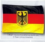 Fahne Flagge Deutschland mit Adler 60 x 90 cm mit 2 Ösen