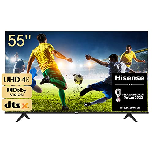 Hisense 55A6GG 139cm (55 Zoll) Fernseher, 4K UHD Smart TV, HDR, Dolby Vision, Triple Tuner DVB-C/S/ S2/ T/ T2/ DTS Virtual X, Alexa Built-in, Bluetooth, WiFi, Hotel Mode, Schwarz [2022 ]
