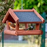 VOSS.garden Vogelhaus „Tilda“ aus Holz zum Aufhängen, Vogelfutterhaus, Imprägniert mit Holzschutzlasur, Vogelhäuschen Futterhaus Futterhäuschen Vogelvilla