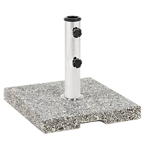 cs-trading Granit Schirmständer, 38 x 38 x 6,5 cm, 25 kg