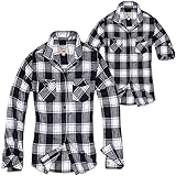 Brandit Amy Flanell Checkshirt Girl-Hemd schwarz/weiß - M