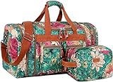 BAOSHA Mehrfarbig Frauen Reisetaschen Reise Duffel Weekender Bag Sporttasche für Damen Carry on Schlafsack mit Kulturbeutel HB-21 (BS)