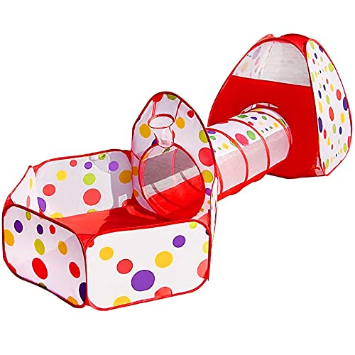 MAIKEHIGH Indoor / Outdoor Spiel-Tunnel und Spiel-Zelt Cubby-Rohr-Teepee 3 in 1 Spielplatz für Kinder Baby-Kind-Spielzeug BALL NICHT ENTHALTEN