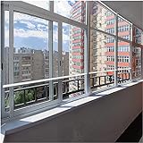 Rollo, PVC, transparent, wasserdicht, Außenrollos, für Terrasse und Balkon, Rollo, transparent (Color : A, Size : 95 x 180 cm)