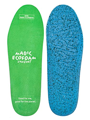 Bama Magic Soft Comfort Sohle Größe (37/38), Einlegesohlen aus recyceltem Ecofoam mit Mikroluftkammern für weichen Polsterkomfort – grün/blau