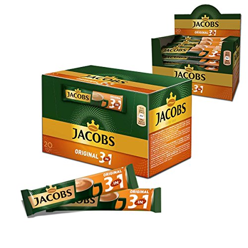 JACOBS 3-in-1 Instant-Kaffee, 60 Stäbchen, Einzelportionen