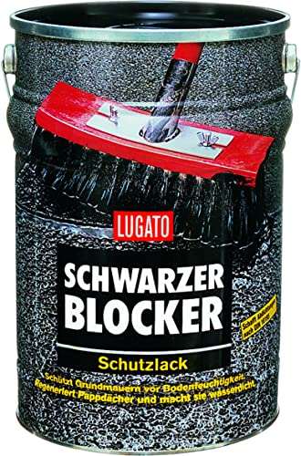 Lugato Schwarzer Blocker Schutzlack 10 l - Bitumenanstrich für Dach und Keller