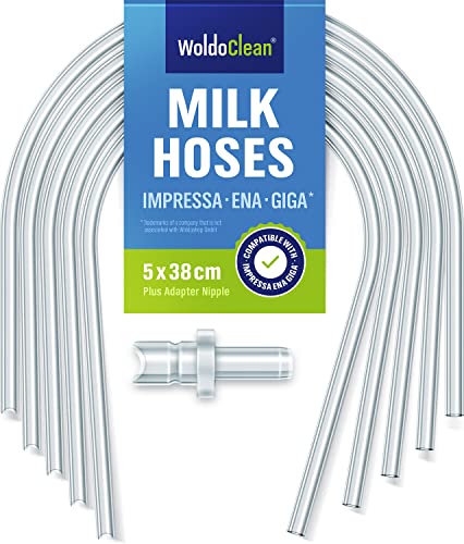 Milchschlauch 5x & Anschlussnippel 1x für Kaffeevollautomaten - kompatibel mit Jura Vollautomaten Impressa Giga Ena