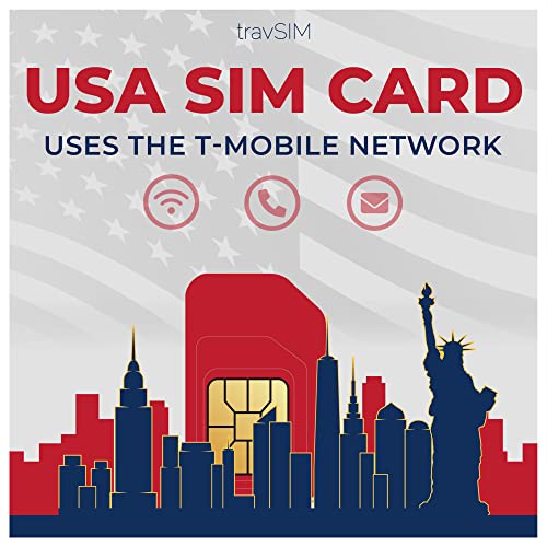travSIM USA SIM Karte |50GB Mobile Daten mit 4G/5G Geschwindigkeit. Unbegrenzte Nationale Anrufe & SMS für die USA. US-SIM-Karte funktioniert in iOS- und Android-Geräten. .Gültig für 10 Tage.