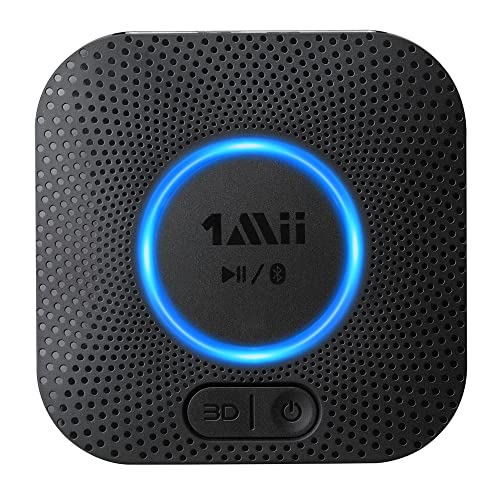 1Mii B06 Plus Bluetooth HiFi Empfänger, drahtloser Audio Adapter, aptX HD Geringe Latenz Bluetooth 5.0 Receiver mit 3D Surround arbeitet mit Smartphones und Tablets für Stereoanlage Lautsprecher