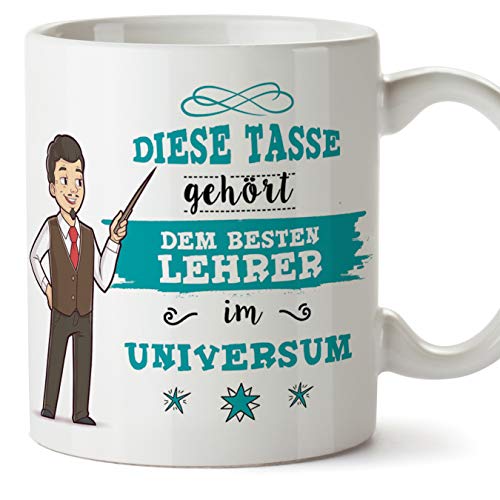 Lehrer Tasse/Becher/Mug Geschenk Schöne and lustige kaffetasse - Diese Tasse gehört dem besten Lehrer im Universum - Keramik 350 ml